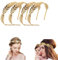 LeapBeast 4 Pezzi Gold Headpiece Headband Bride,Roman Goddess Headband, Laurel Wreath,Golden Hair Accessories Women,for Wedding, Party, Dance Party,Fashion Show,5 Pieces,Headpiece