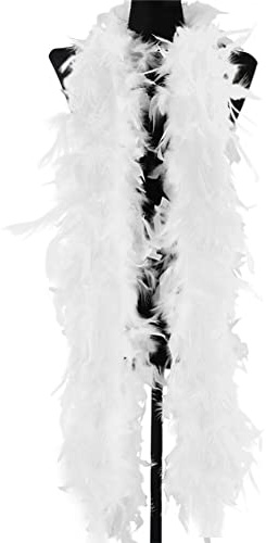 BYNYXI Flauschige Federboa, 2M Federschal Truthahnfedern Federboa Lametta Fäden Weihnachten Damen Federn Schal Girlande Bunte Federboa zum Basteln Kostüme für Damen Karneval Fasching Mottoparty