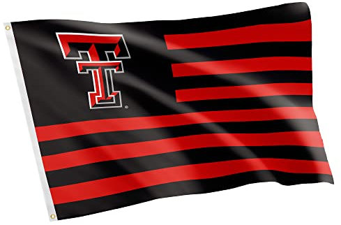 Desert Cactus Texas Tech University Indoor and Outdoor 100% Polyester University Flag Banner, 3x5 Feet Red Raiders (Nation)