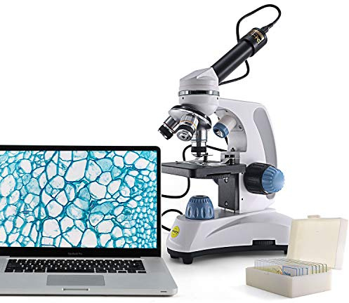 SWIFT SW150-EP1-5PBC Kit de Microscope Junior monoculaire avec caméra oculaire 1,3 Mpx, 40 x 1000 x pour Enfants, étudiants