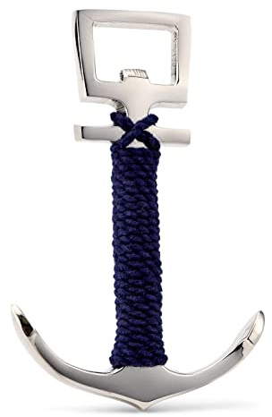 NKlaus Flaschenöffner flaschenöffner schiff, Messing; vernickelt, 1 Stück | Anker; Gewicht: 80g; Länge: 11cm; Breite: 7,5cm; 80g; 11 cm; 11cm; 7,5cm; Silber