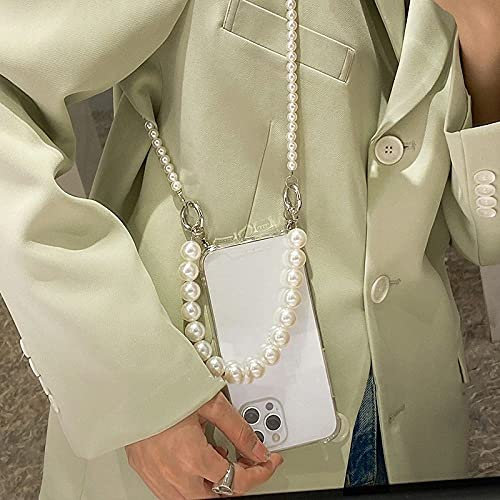 NICRX Perlenarmbänder Kette Crossbody Halskette Lanyard Handyhülle für iPhone 14 13 11 12 Pro Max MiNi XR X XS 7 8 6 Plus SE 2020, Lanyard, für 6 Plus oder 6S Plus
