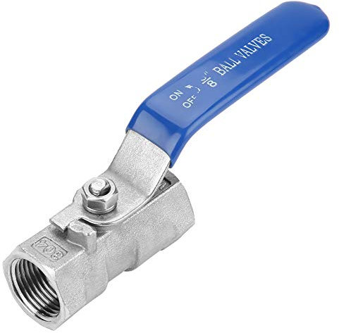 Edelstahl-Kugelhahn, Hochdruckreiniger-Kugelhahn, Wasserventil, Wasserabsperrventil, Innengewinde, BSP, 6 Größen, Standardanschluss Für Wasser, Öl, Gas(3/8)