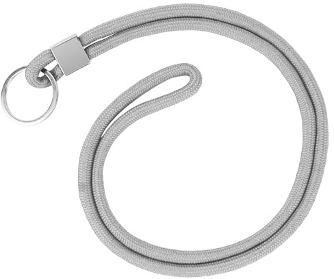Vicloon Schlüsselband Lang, Nylon Lanyards mit karabiner | Schlüsselbänder Umhängebänder mit Drehbarem Metallclip Abnehmbare Neck Lanyard Handgelenk Paracord Schlüsselanhänger（Asche）