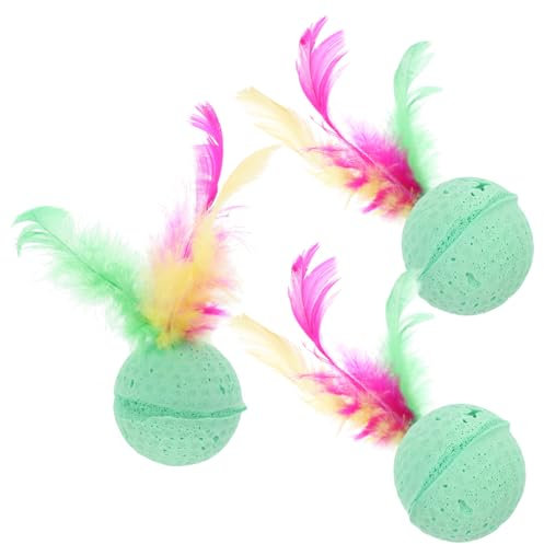 FRCOLOR 6 Katzenspielzeug Federbälle Für Katze Ballspielzeug Für Spielzeugbälle Für n Spielzeugball Die Schaumkugel