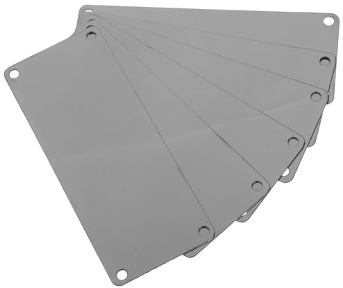 LALAFINA 10 Stück Leeres Metallschild Aus Edelstahl Namensschild Zum Selbermachen Für Lasergravur Gravur Leeres Schild 3.94 X 1.57 X 0.02 in Für Büro Garten Party Zuhause