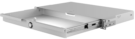 Stalflex | Rack låda 19 tum 1U 270 mm, metall, grå | systemmonterad låda rack för 19 tums nätverksskåp