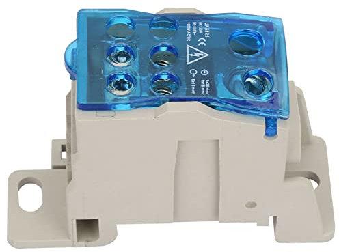 Scatola di Distribuzione per Morsettiera Ignifuga, Resistente Alle Alte Temperature, Resistente, Facile da Installare su Guida, Copertura Trasparente, per Armadi di Distribuzione