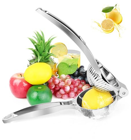 UWOBEFO Manuelle Zitruspresse, kann Zitronen bis zu 7 cm Durchmesser pressen, manuelle Zitronenpresse, Zitronenpresse mit ergonomischem Griff, Zitruspresse für Küche, Restaurant, spülmaschinenfest