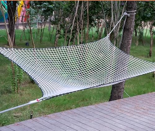 Outdoor Kinder Baumhaus Klettern Cargo Net Doppellagige Spielplatznetz Brücke Langlebig 3 x 4,5 m Netz für Baumhaus Abenteuer