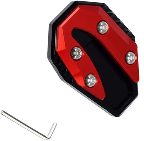 Motorrad Seitenständer Für Y&amaha NVX 155 150 125 Für Aerox 155 Motorradzubehör Ständer Seitenständer Verlängerung Vergrößerungspolster Seitenhalterung(Red b)