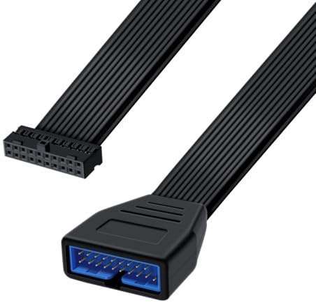 HuaLiSiJi USB 3.0 19/20 Pin Motherboard Cable USB 3.0 19/20 Pin Internal Extension Header Adapter Cable, Suitable for Desktop Computers (16 cm)