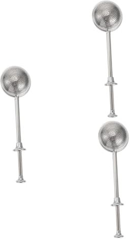 Alipis 3 Pièces Boule à Thé En Acier Inoxydable Diffuseur à De Thé Infuseur Boule De Thé En Vrac Pinces à Passoire à Thé Filtres à Tamis à Sucre Mini-théière Sucrier Silver