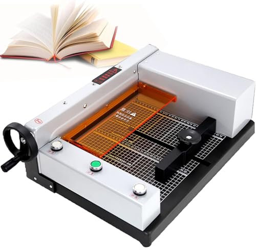 RoyceBee Elektrischer Papierschneider, A4 Industrie-Papierschneider Papierschneidemaschine, Schnittbreite 0–300 mm und Schnittstärke 40 mm für Büro, Ggewerbliche Fotokopien, Druckereien