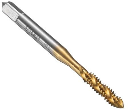QUARKZMAN Spiral Flute Thread Milling Cutter 3/16-24 BSW H2 Machine Thread Mill, Titanium Coated Screw Wallpaper Repair Tool, M2 High Speed Steel (HSS6542)