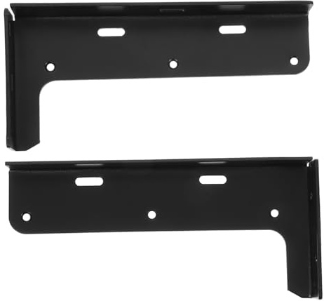 MAGICLULU Supports en L Robustes pour Étagères Murales Lot de 2 Supports Flottants Noir 230Mm Fixations en pour Meubles TV et Armoires Charge Lourde Compatibilité Multisurfaces