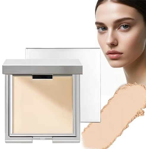 Matte Face Finishing Powder,Matte Translucent Fa/ce Powder Compact,Pressed Powder Setting Powder,Mat/te Make-Up Finishing Pow/der,Waterproof Oil Control Pow/der Make Up,Pow/der for Mature Skin#02