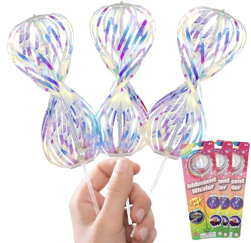 DGMI Rainbow Twirler 3 Stück, Magic Rainbow Spinner, Regenbogen Spinner, Regenbogen Twirler für Partys, Festivals und Erwachsene Coole Tanzrequisite