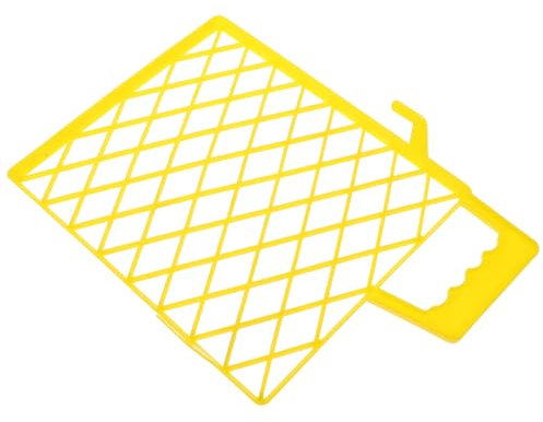 Gadpiparty Plastic Paint Tray Grid Yellow Plastic Mesh Design Easy Filtration Convenient Storage Suitable for Paint Trays