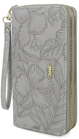 AdiStylinno Portefeuille Femmes, PU Cuir Femme Embrayage Grande Capacité Porte Carte Femme Porte Monnaie avec 8 Emplacements pour Cartes et Bracelet