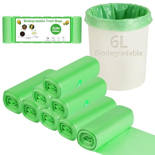 Biodegradable Bin Bags Liner 50L, 100PCS Food Waste Bags Trash Bag Large, 13 Gallon Compostable Caddy Liner(60 x 80cm)