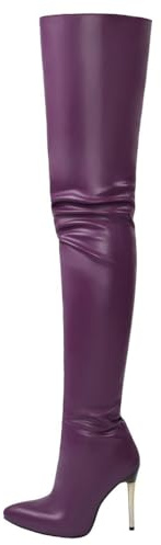ticticlily Stivali al Ginocchio Donna Con Tacco A Spillo Invernali Stivaletti Alti Lunghi Antiscivolo Eleganti Boots