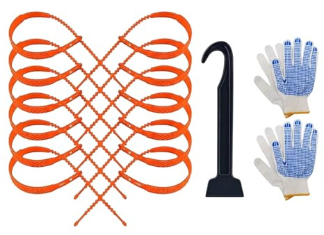 Cadenas de transmisión para coche, de ajuste ajustable, herramienta de instalación fácil, paquete de almacenamiento compacto | SUV, camión, sedán, vehículo, invierno, carretera, nieve,