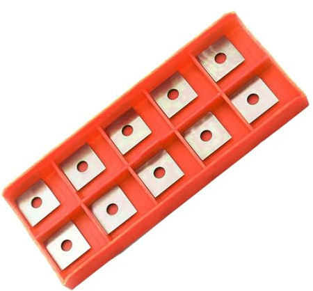 Getdoublerich Insertos para cepilladora de carburo, 10 piezas de 12 x 12 x 1,5 mm para cepilladora de torneado de madera, cuchillas de herramientas de corte