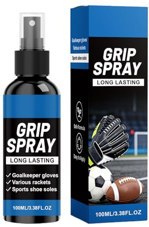 Aufbnach Spray adhérent, 100 ml de colle liquide antidérapante longue durée – Spray antidérapant pour gants de football – pour athlètes, joueurs de football, volley-ball, baseball, golf, bowling
