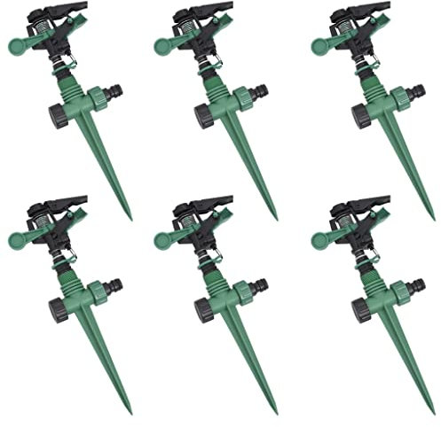 vidaXL Impuls-Rasensprenger Sprenger Sprinkler Impulsregner Garten Bewässerung 6er Set