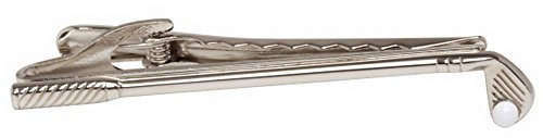 Silber Golf Club und Ball Krawattenklammer von David Van Hagen