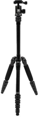 SIRUI 138cm Treppiede Fotocamera da Viaggio Traveler 5A, Leggero Treppiede Alluminio con Testa a Sfera Panoramica a 360°, Compatto Cavalletto Fotografico per Videocamera, DSLR, Carico Massimo 4KG
