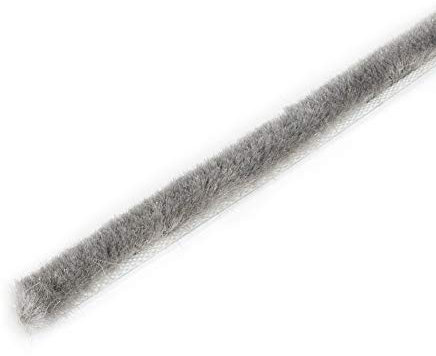 Emuca - Joint de Brosse Autocollant de Hauteur 7mm, Joint Anti poussière Auto-adhésif pour Portes et fenêtres, Rouleau de 10m, Gris