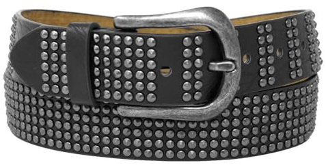 Zakatte • Damen Nietengürtel aus Kunstleder bis 115 cm Damengürtel Taillengürtel Hüftgürtel Bikergürtel BS104