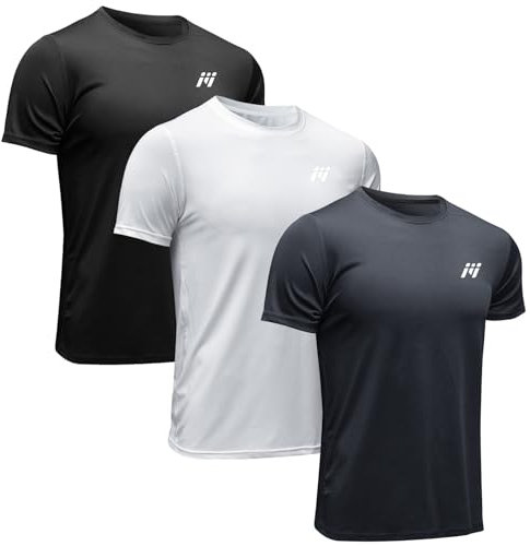 MEETWEE Camiseta Deportiva Homme, Manga Corta Camiseta Fitness Secado Rápido para Running, Gym 1/2/3/4 Pack