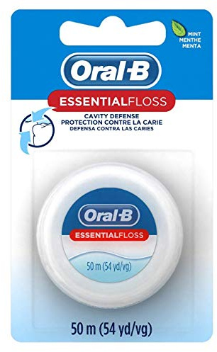 Oral-B Essential Floss, gewachst, Minze, 50 m, 2 Stück