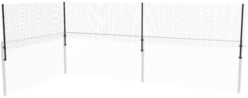 Dog Proofer Vertical Fence Extension System - 50 Foot Kit, Black, Steel and Poly Mesh, Modern Style, 3 Feet Height Extension, Pet Containment System
