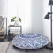 Radhykrishnafashions Indian 32 Large Hippie Mandala Floor Pillow Cover Cushion Cover Round Bohemian Yoga Decor Floor Cushion Case (Blue Ombbra)