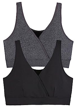 VERTBAUDET Lot de 2 brassières d'allaitement sans Coutures en Microfibre Lot Anthracite/Noir M