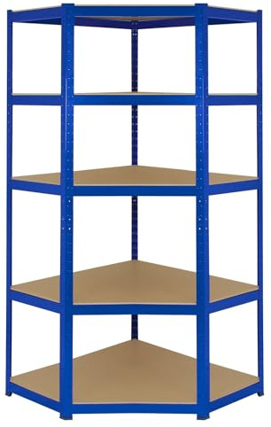 Monster Racking T-Rax Eckregal Kellerregal Lagerregal Garagenregal Stahlregal Industrieregal Werkstattregal Steckregal Regal Schwerlastregal 180cm x 90cm x 45cm Blau schraubenlos