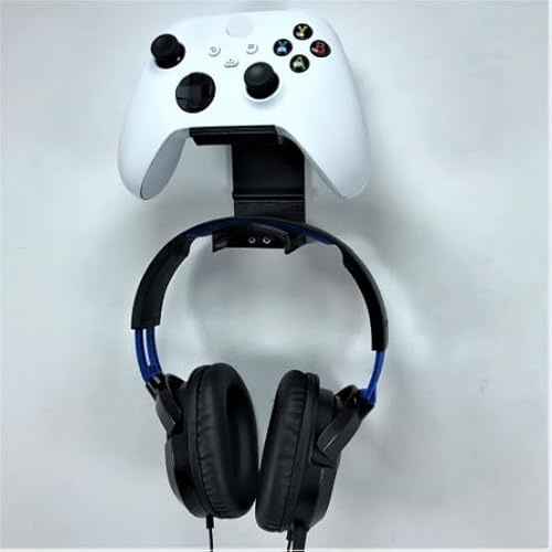 3D Cabin Xbox Controller Wandhalterung & Kopfhörer-Halter Aufhänger Halterung für Xbox Series X/Series S/One/One S/One X Fernbedienung, Schwarz [video game]