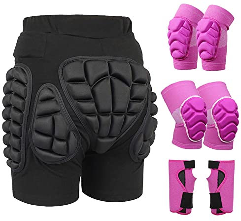YILIN 3D-gepolsterter Hüftschutz Aus Eva, Kurze Hose, Schutzausrüstung for Kinder Und Erwachsene, Skaten, Reiten, Roller, Ellbogen-, Handgelenk- Und Knieschützer (Color : B2, Size : S)