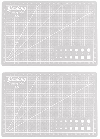 sourcing map 2 Stück A5 Selbstheilende Schneidematte 9x6 Doppelseitige Bastelschneide Brett für DIY Kunstwerke Nähen Schneiden Grau