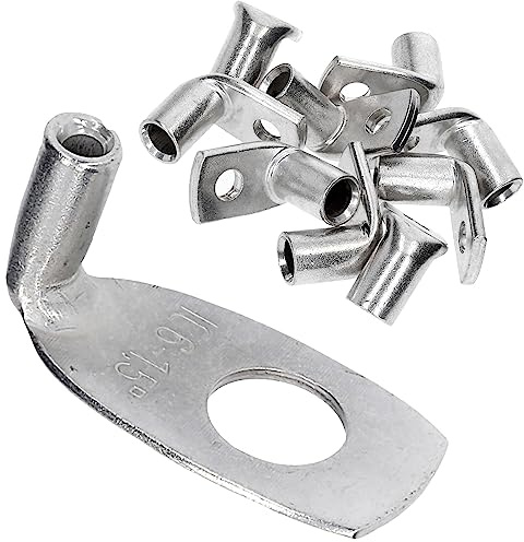 10 Stück Kalitec KA03-L6 Handelsübliche Rohrkabelschuhe gewinkelt 1,0mm²-1,5mm² M6 I ohne Sichtloch I 90° I Made in Germany