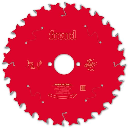 Freud Portable Circular Saw Blade for Wood Cutting D=180mm x D=30mm x 2.4/1.6mm x T24 - FR09W003H