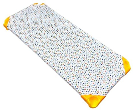 Sabana Bajera para Hamaca de guarderia con 4 Gomas.Sábanas Bajeras para Cuna Apilable de Guardería.145x69cm (1ud cochesazules)