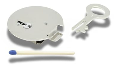 Sparschwein-Schloss mit Schlüssel – Made in Germany – Ø 42 mm Rand – Metall – Für Bastler & Hobbykünstler – Hanna's Laden