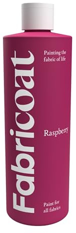 Fabricoat Fabric Paint – Restore or Change the Colour of Any Fabric - Paint Directly Onto Fabric - Transform Anything – Sofas, Lampshades, Car Interiors (250ml, Raspberry)