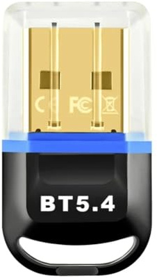 Desikixudy Adaptador Dongle USB Bluetooth 5.4 para PC ratón sin teclado altavoz música receptor audio transmisor Bluetooth