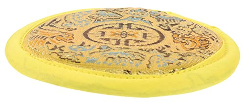 Nepalesische Klangschalenmatte, Handgenähtes Kissen, Gelb | Cloth Pad, Schützt die Schale, für Geburtstag und Festival, Zubehör für Buddhistische Freunde